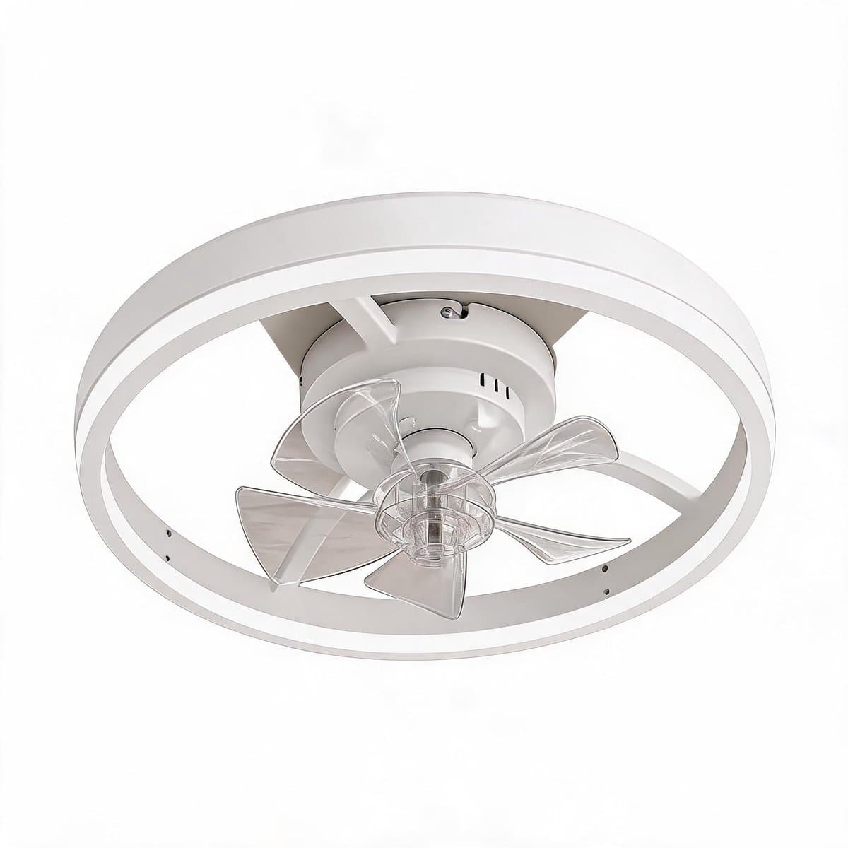 Plafondventilator met LED-Licht – Witte 20 inch Plafondventilator met Afstandsbediening – 6 Snelheden + Dimbare Drie-kleurentemperatuur LED (36W) – Stille DC Motor – Zomer/Winter Omschakeling – Voor Slaapkamer, Woonkamer & Studie — afbeelding 1
