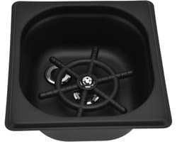 Glazenspoeler - Kopjeswasser - Snel Glazen Reinigen - Automatische Bediening - 17.6 cm Lengte - Zwart