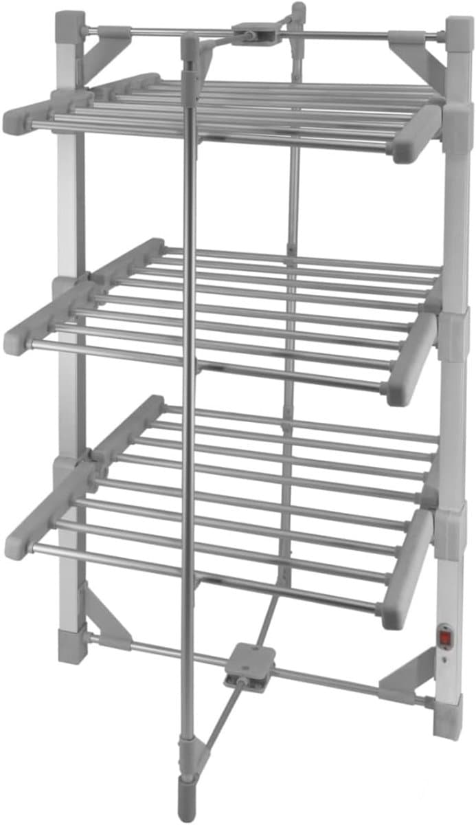 Elektrisch Verwarmd Wasrek - Droogrek Kleding - Was Drogen - 3 Lagen 21m - 15kg Capaciteit - Wit — afbeelding 1