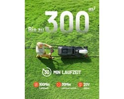 Grasmaaier 5.0 Ah - 13 mm Snijdikte - Elektrisch - Ideaal voor gazons tot 300 m² - ShopVlot