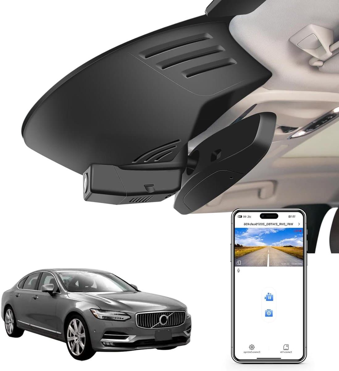 4K UHD Dashcam - Auto Camera - Veilig Rijden - Specifiek Ontwerp - 64GB Opslag - Zwart — afbeelding 1