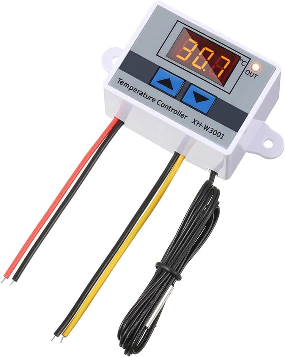 SnelShoppen - Digitale LED Temperatuurcontroller Module - W3001 Thermostaat Schakelaar met Waterproof Probe - -50℃ tot 110℃ Programmeerbare Verwarming — afbeelding 1