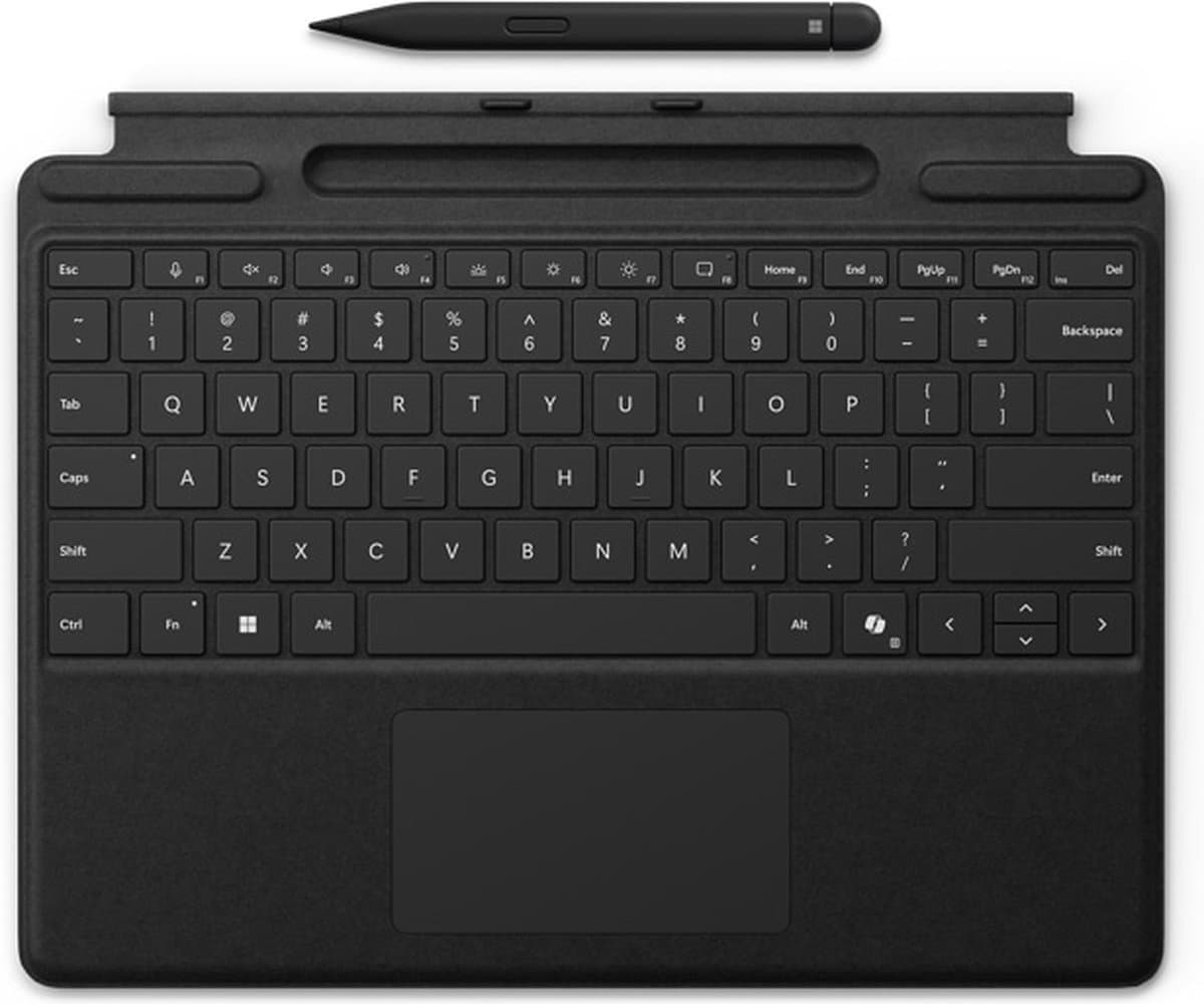 Microsoft Surface Pro Keyboard + Slim Pen - Toetsenbord Voor Surface Pro 8/9/10/X - microsoft cover port - QWERTZ - zwart — afbeelding 1