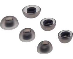 Ibley ComfortFit Siliconen oortips voor JBL Live Pro 2 zilver - Siliconen Earplug - S/M/L formaat - 3 paar - 3 maten - JBL Live Free 2 oortips