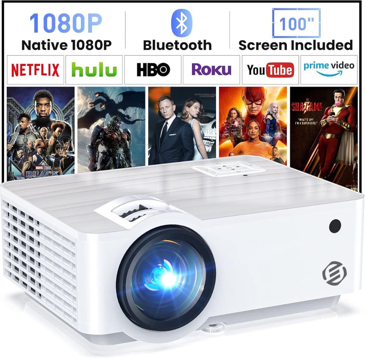 Equivera Mini Beamer - Draagbare Beamer - Beamer - Mini Beamer Projector - Projector - Mini Projector — afbeelding 1