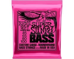 Ernie Ball Super Slinky - Basgitaar Snaren - 45-100 - Nickel Wound - Light Gauge