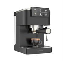 Klarstein SteelPresso Touch Pistonmachine – 20 Bar, 1350 W, RVS, 1,5 L Waterreservoir, Touchdisplay, Geïntegreerde Melkopschuimer, Compact Design, Koffiemachine