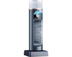 Torenventilator - Staande ventilator - Slaapkamer verkoeling - Stille werking onder 36 dB - 12x34.5 cm - Zwart