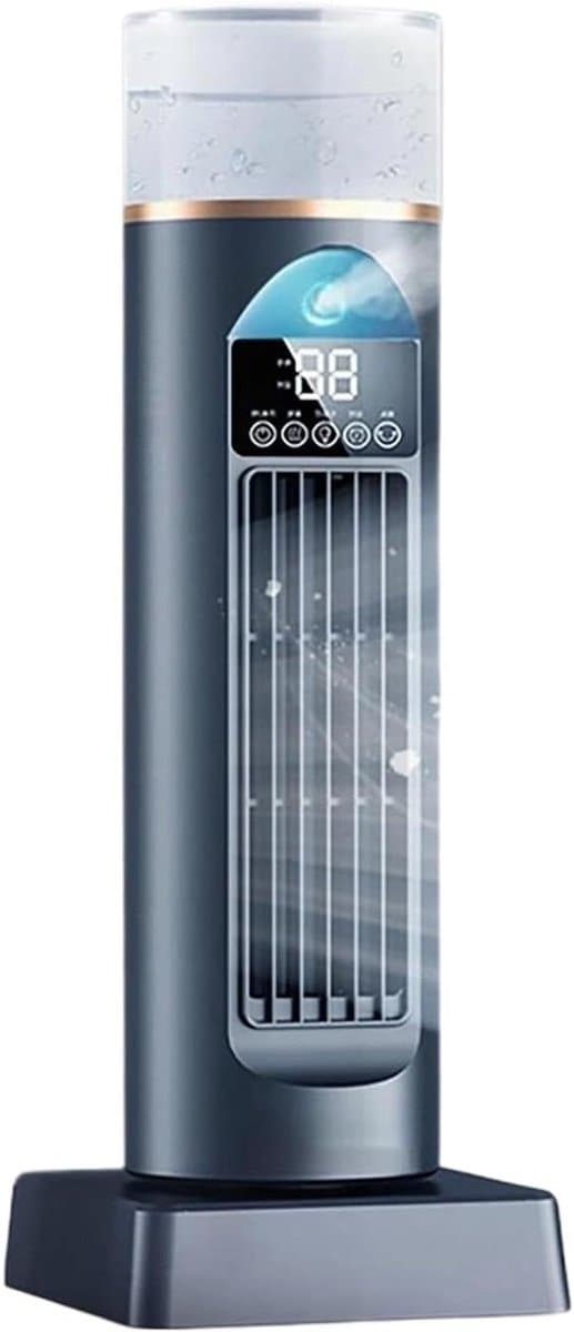 Torenventilator - Staande ventilator - Slaapkamer verkoeling - Stille werking onder 36 dB - 12x34.5 cm - Zwart — afbeelding 1