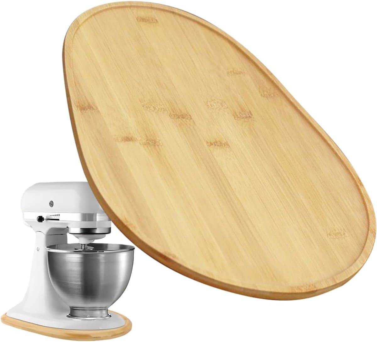 Keukenrobot Schuifmat - Apparaat Glijplank - Gemakkelijk Verplaatsen - Natuurlijk Houten Materiaal - 38.7 x 27.5 cm - Houtkleur — afbeelding 1