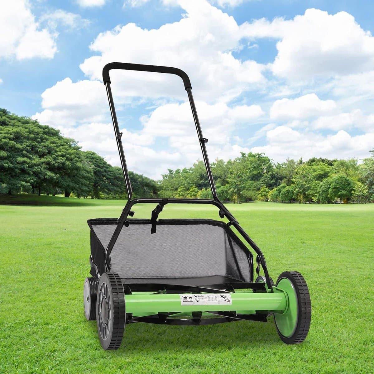 Handgrasmaaier - Kooimaaier - Gazon Onderhoud - 5 Scherpe Messen - 50 cm Maaibreedte - Groen — afbeelding 1