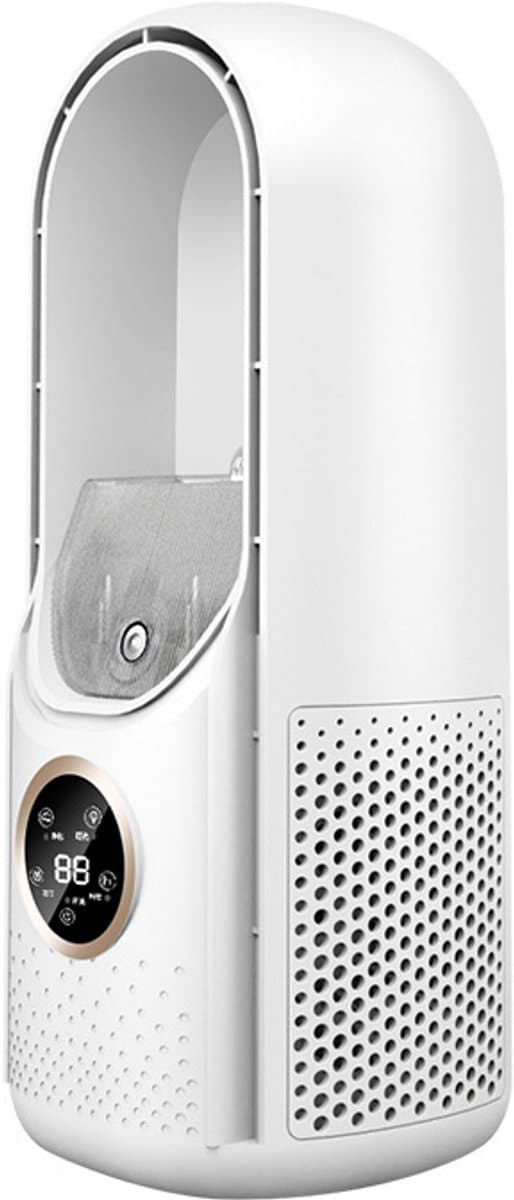 Mini aircooler - 6 snelheden, bladloos ontwerp, USB, timer, luchtkoeler voor bureau slaapkamer en thuiswerkplek - Wit — afbeelding 1