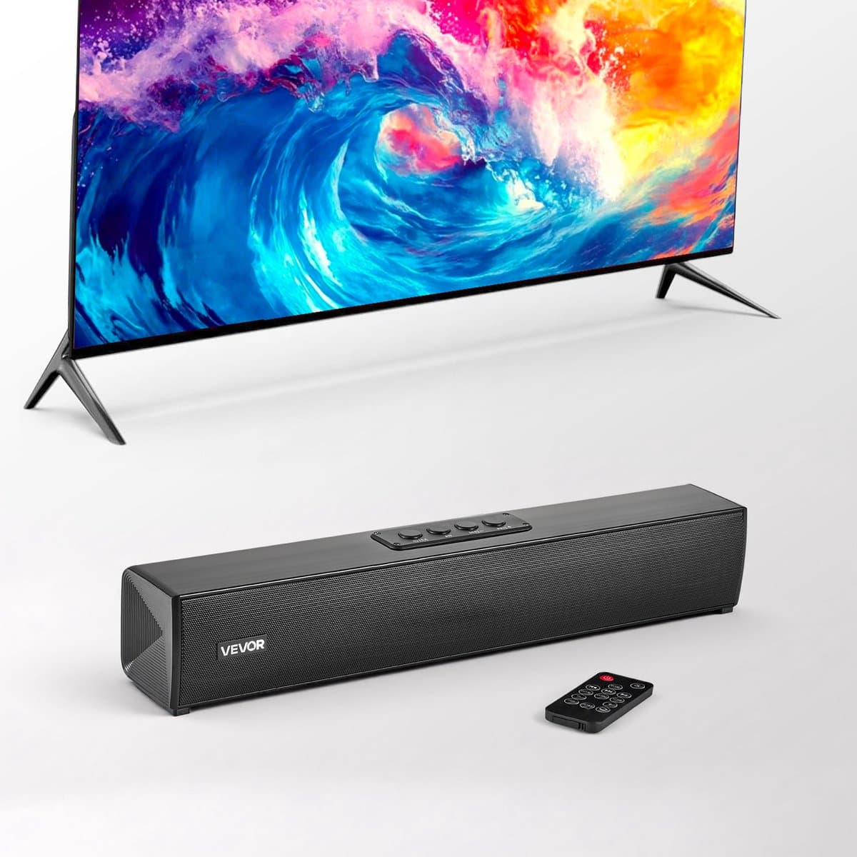 VEVOR Soundbar voor Smart TV, 2.0-Kanaals, 450 mm Compacte TV-Luidsprekers voor Projector, Bluetooth Aux-Aansluiting, Afstandsbediening, 80 W Surround Sound-Systeem voor PC-Hometheateraudio — afbeelding 1