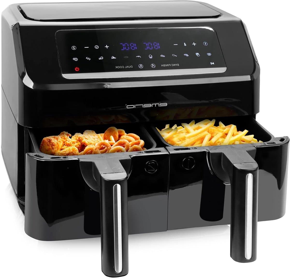 Dubbele Airfryer - Heteluchtfriteuse - Gezond Frituren - Sync Finish Functie - 72L (2x36L) - Zwart — afbeelding 1