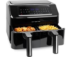 Dubbele Airfryer - Heteluchtfriteuse - Gezond Frituren - Sync Finish Functie - 72L (2x36L) - Zwart