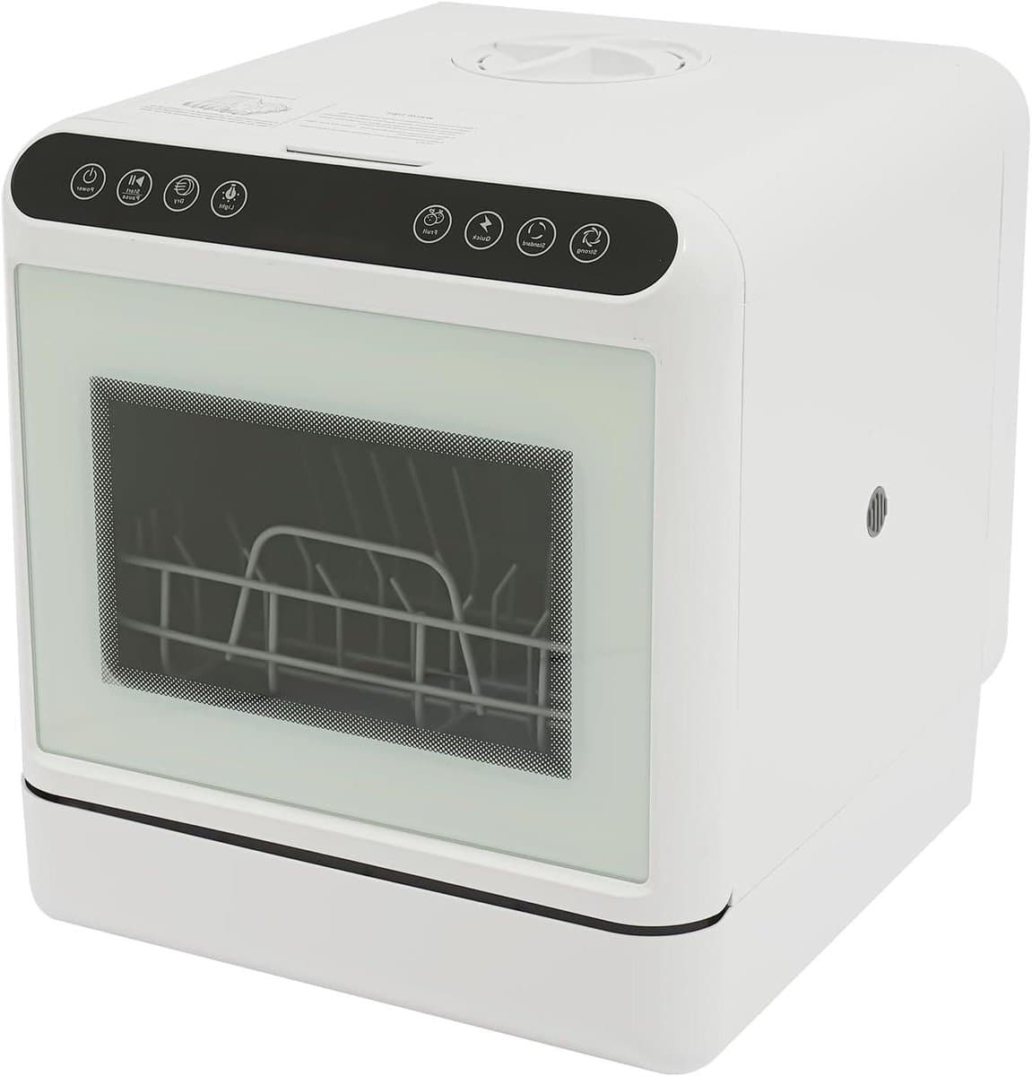 Tafelvaatwasser - Mini vaatwasser - Snel servies reinigen - 6 couverts capaciteit - 6 liter reservoir - Wit — afbeelding 1