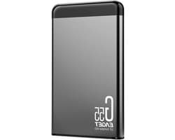Externe Harde Schijf - Mobiele HDD - Bestanden Opslaan - Schokbestendig Metalen Behuizing - 500 GB - Zilver