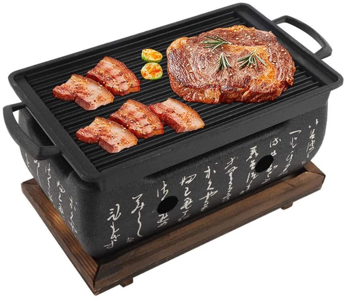 OmGoods - Dailygoody - Japanse Stijl Barbecue Grill - Mini Houtskool Kachel - Voor Gezellige - Hibachi voor Yakiniku - Perfect voor Camping — afbeelding 1