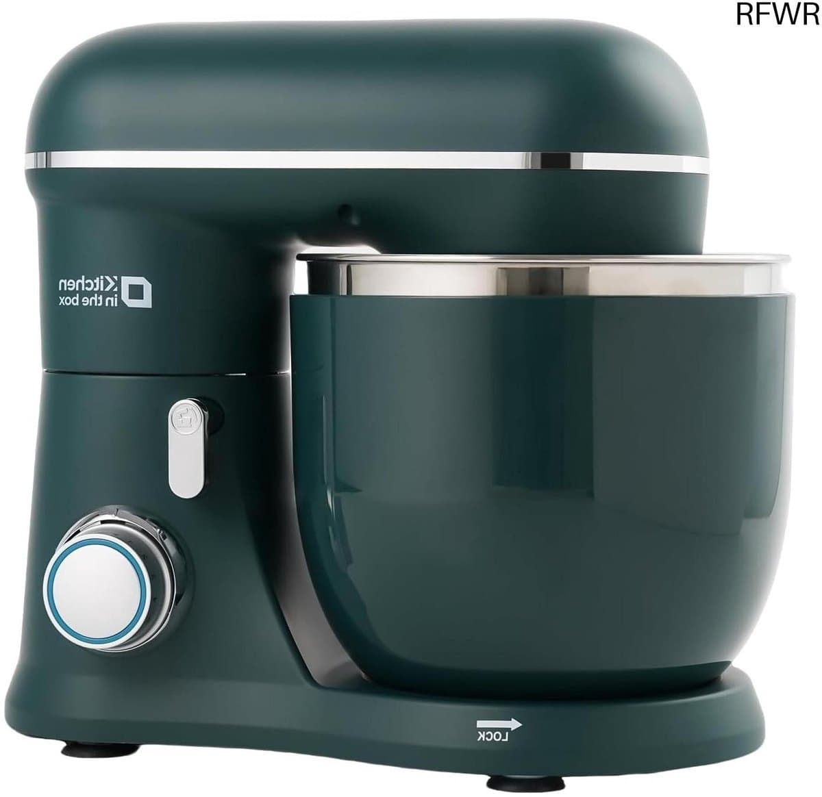 Keukenmachine - Standmixer Elektrisch - Bakken en Koken - Dubbele Mengkommen - 4.5L + 5L - Donkergroen — afbeelding 1