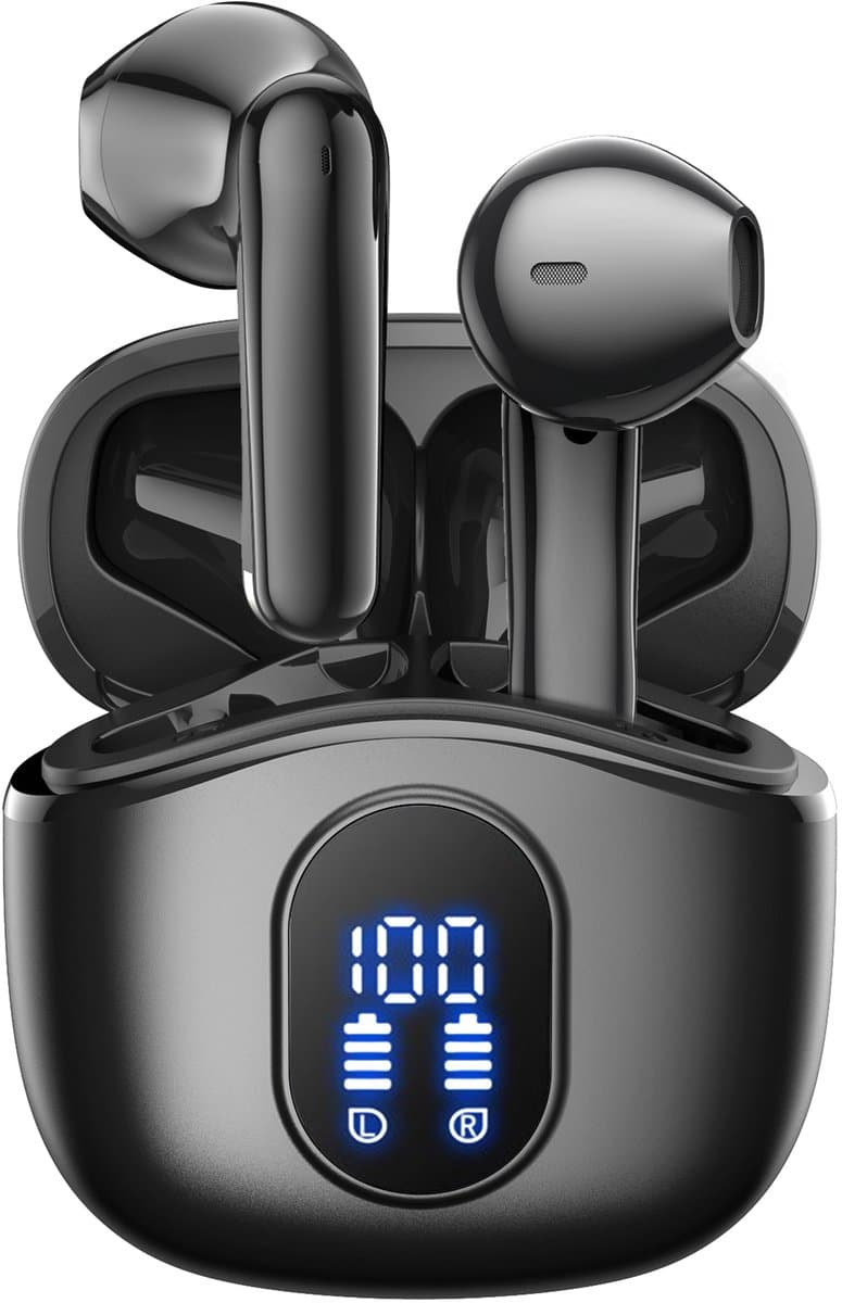 Siltcon® SoundWave Pro 4 - Oortjes Draadloos - Draadloze Oordopjes – Oordopjes – Oortjes - Universeel - Noise cancelling ENC - Zwart — afbeelding 1
