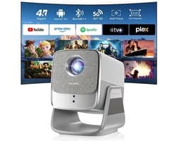 Beamer Native 1080p Full HD - Android 14 Smart Systeem - 16W Hi-Fi Luidsprekers - LCD Display - Voor Thuisbioscoop