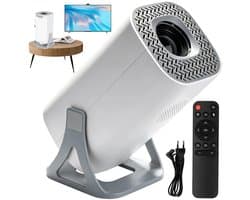 Mini Beamer - Draagbaar Projector - Android 11 - 2.4/5G WiFi & Bluetooth - 180° Draaibare Lens - 1024x600P - 1080p Ondersteuning - 40-120 Inch - HDMI & USB - Thuisbioscoop - Voor Thuis & Kantoor