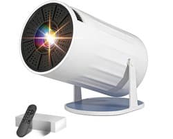 Mini-beamer draagbaar - 4K 1080P projector - WiFi 6 en Bluetooth 5.2 - ideaal voor thuisbioscoop - ShopVlot