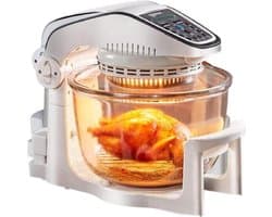 Airfryer met kom - Multifunctioneel fornuis - Gezond koken - Verwijderbare glazen kom - Inhoud 10 liter - Zwart