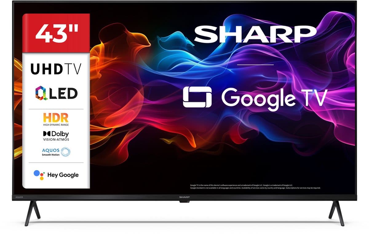 Sharp Aquos 43HP5265 - 43 inch 4K UHD QLED met Google TV — afbeelding 1