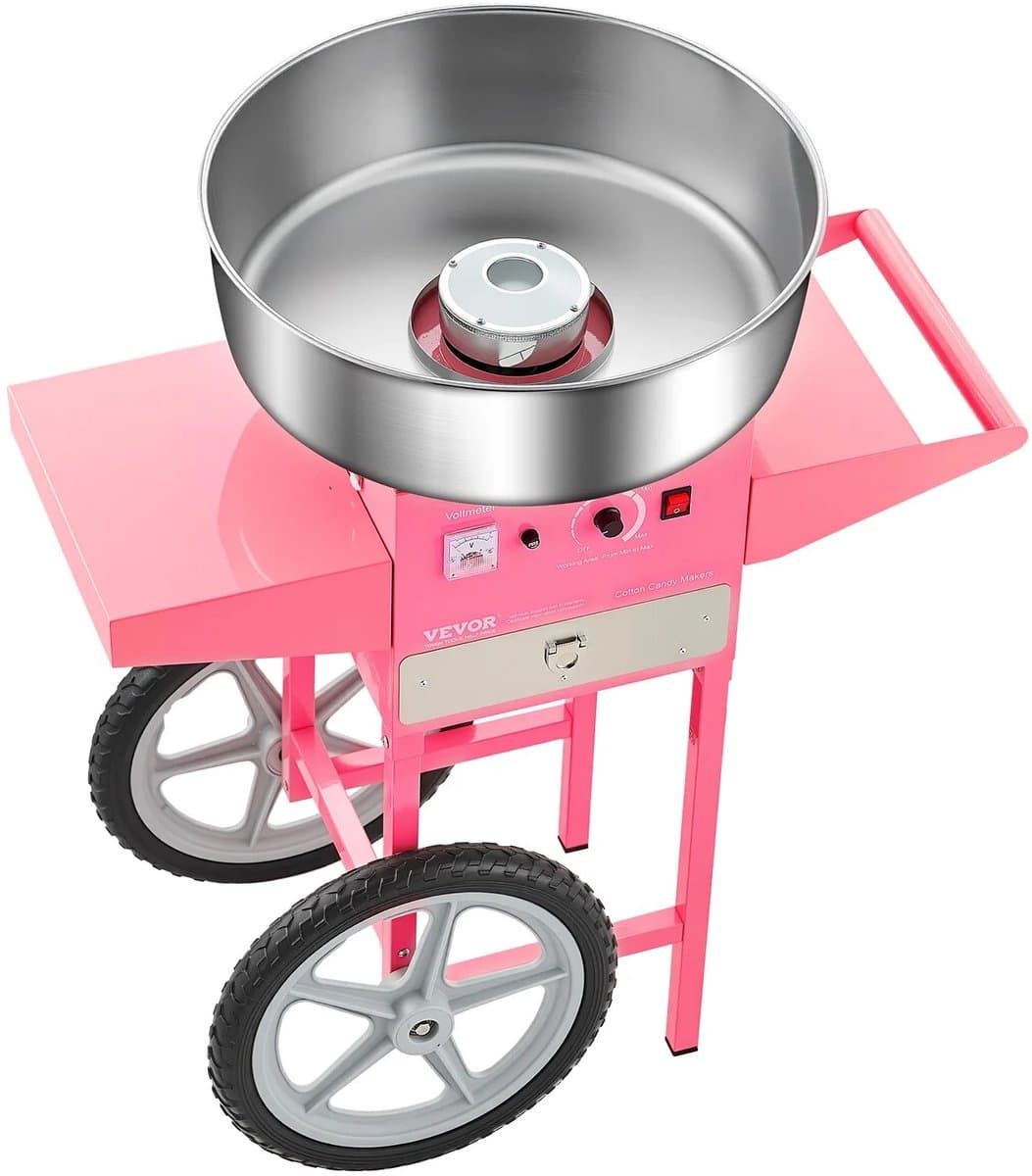 DIMICO - Suikerspinmachines - Elektrische Suikerspinmachine - 1000W - Suikerspin machine - Suikerspinmaker - Roze - Grote kom — afbeelding 1