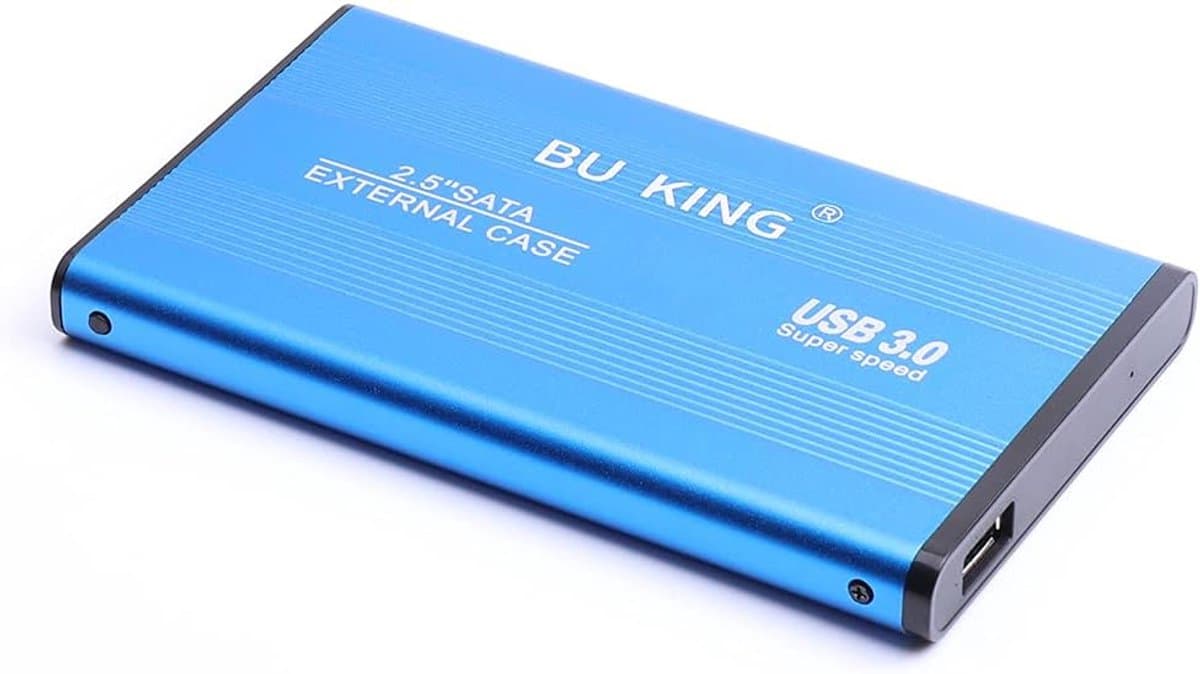 Externe Harde Schijf - Mobiele Opslag - Data Back-up - Snelle USB 3.0 - 13mm Dun - Blauw — afbeelding 1
