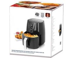 Quvo® Airfryer xl - Airfryer xxl - Heteluchtfriteuse - Frituur, grill, bak en braad- Zwart - 26 x 32 x 29 cm