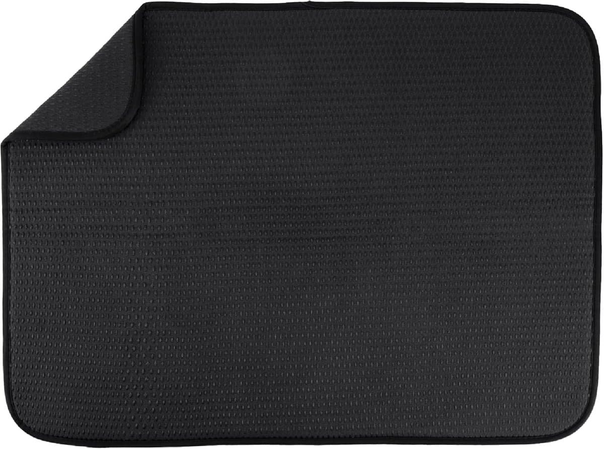 Hittebeschermingsmat - Kookplaat beschermer - Panbeschermers - Antislipglasvezel-siliconen brandwerende mat - Geschikt voor airfryers, magnetrons en keukenbladen - 45×38cm - Zwart — afbeelding 1