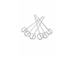 30 Stuks RVS BBQ Spiesen – Herbruikbare Grillspiesen voor BBQ, Grill en Airfryer – Roestvrijstalen Vleesspiesen voor Vlees, Groenten en Kebab