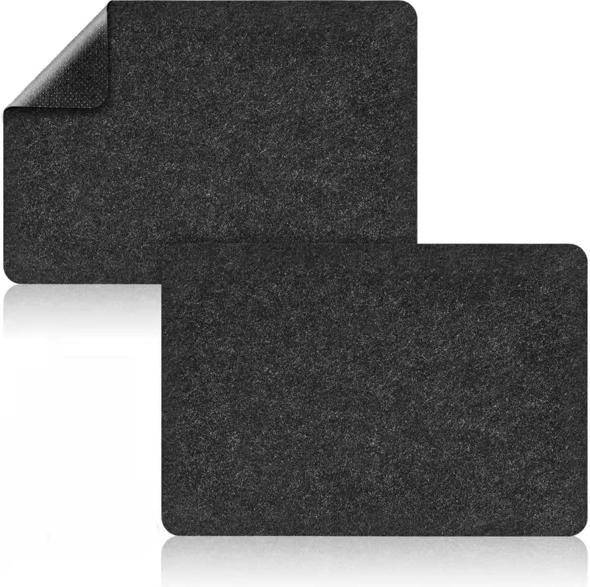 2 Stuks - Hittebestendige mat - Dikke aanrechtbeschermer - 44*30cm - Zwart - Viltmatten voor airfryers - Antislip hittebestendige mat - Knipbaar - Vuurvaste Antislip Aanrechtbeschermer - Voor blenders, koffiezetapparaten - Draagbare matten — afbeelding 1