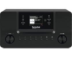 TechniSat DIGITRADIO 570 CD IR - Stereo DAB+ Internet radio (CD speler, WLAN, FM, Bluetooth audio streaming, Spotify, USB, wekker, WiFi streaming, AUXin, equalizer, afstandsbediening, 2x 5 watt) zwart