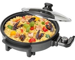 Aurixi® Partypan -Airfryer -Hapjespan - makkelijke schoon te maken - diameter 32 cm - Zwart - 40cm x 38cm x 16cm