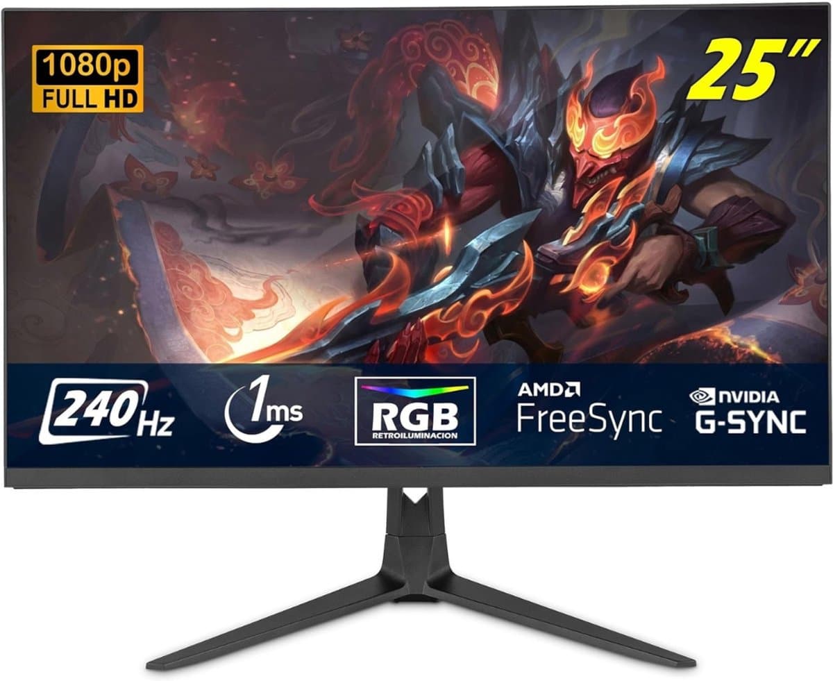REN® Gaming Monitor 240hz - Gaming Monitor - Zwart - 18 x 43 x 56 cm; 5 kg — afbeelding 1
