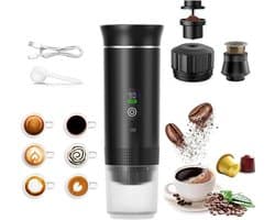 Aurixi® Draagbare Koffiemachine - Blender To Go - Draagbare Blender - Zwart - 28cm x 9cm x 9cm