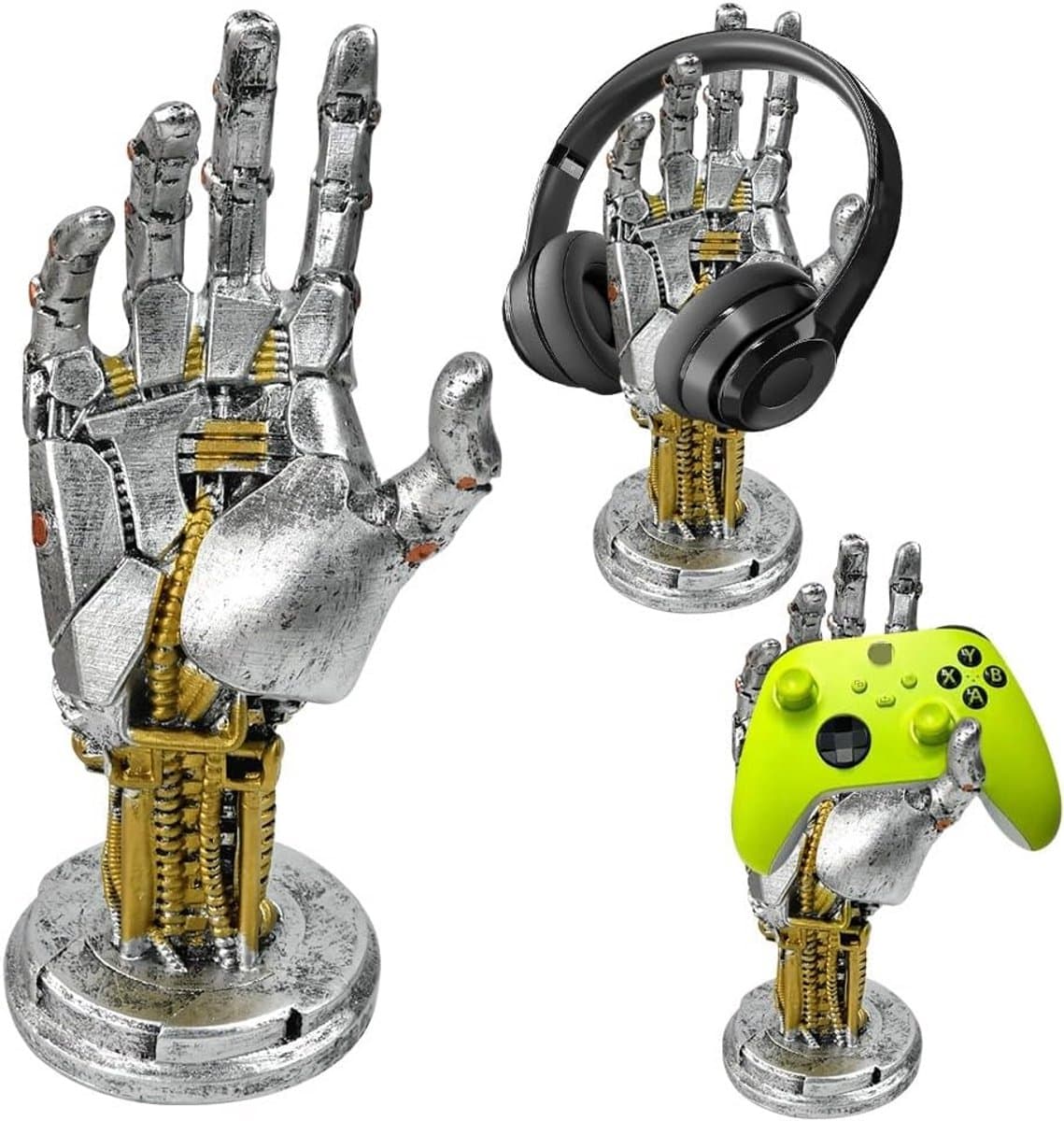 Futuristische Koptelefoon encontrollerhouder voor bureau - Robot Hand Design — afbeelding 1
