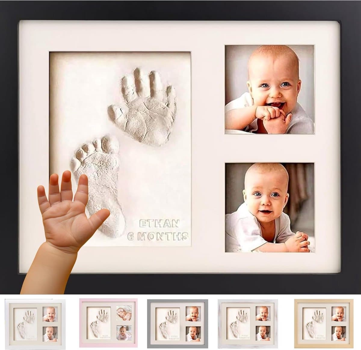 Set voor Hand- en Voetafdruk Babycadeau - Vingerafdruk Lijst Aandenken — afbeelding 1