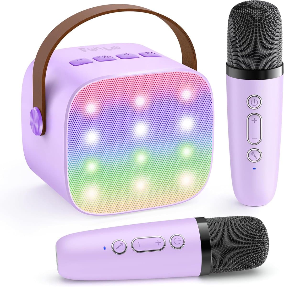 Funlab Karaoke Set met Speaker en 2 Microfoons - Voor Kinderen en Volwassenen - Draagbaar - Karaoke Machine — afbeelding 1