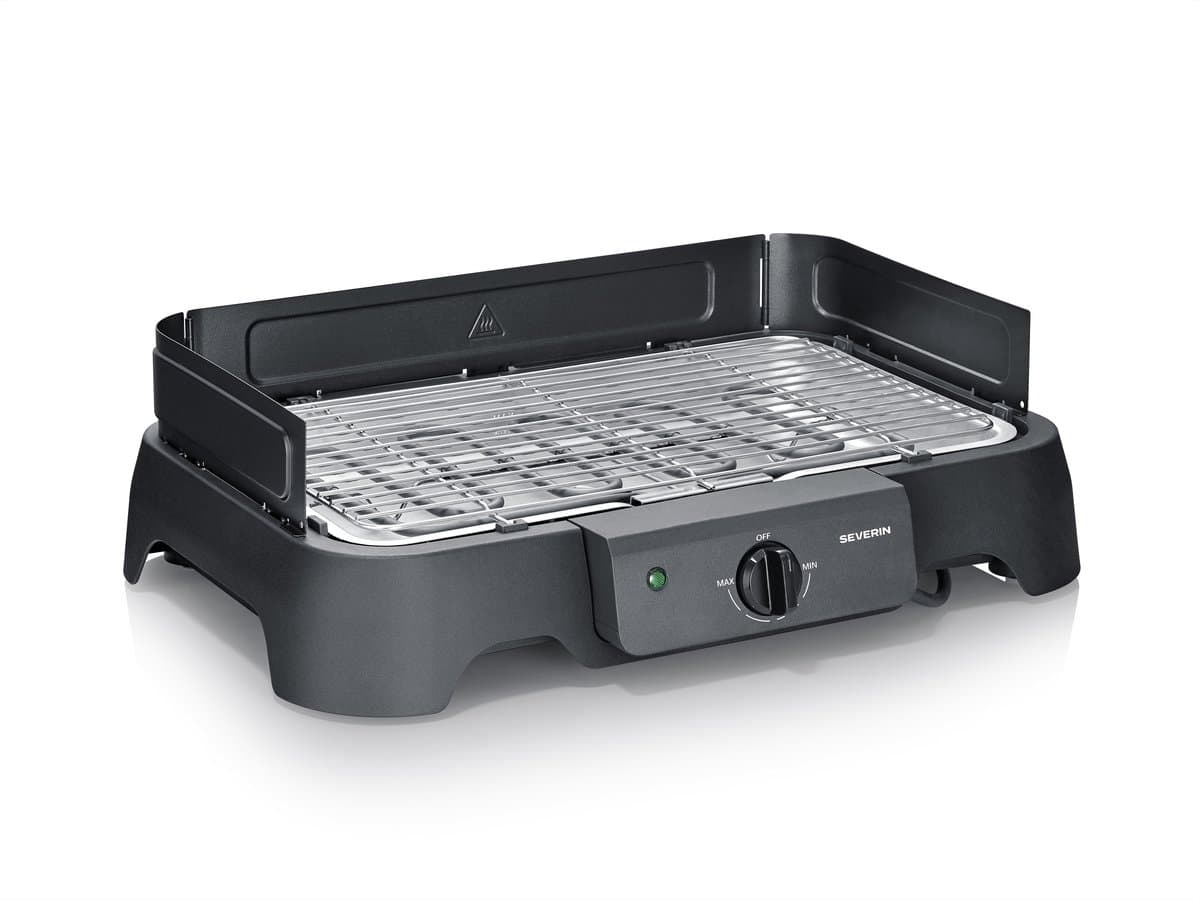 Severin PG 8593 Elektrische BBQ Tafelgrill – 2000 W – RVS Grillrooster – Temperatuurregelaar 35-200°C — afbeelding 1