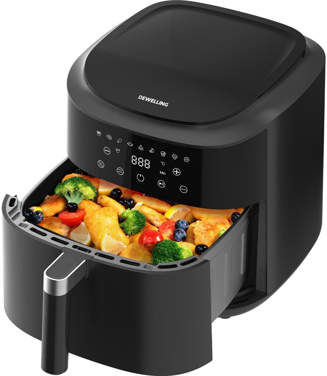 Dewelling XL Airfryer 9L AF80D10 – 2350W Heteluchtfriteuse met 360° Luchtcirculatie, 9 Programma's — afbeelding 1