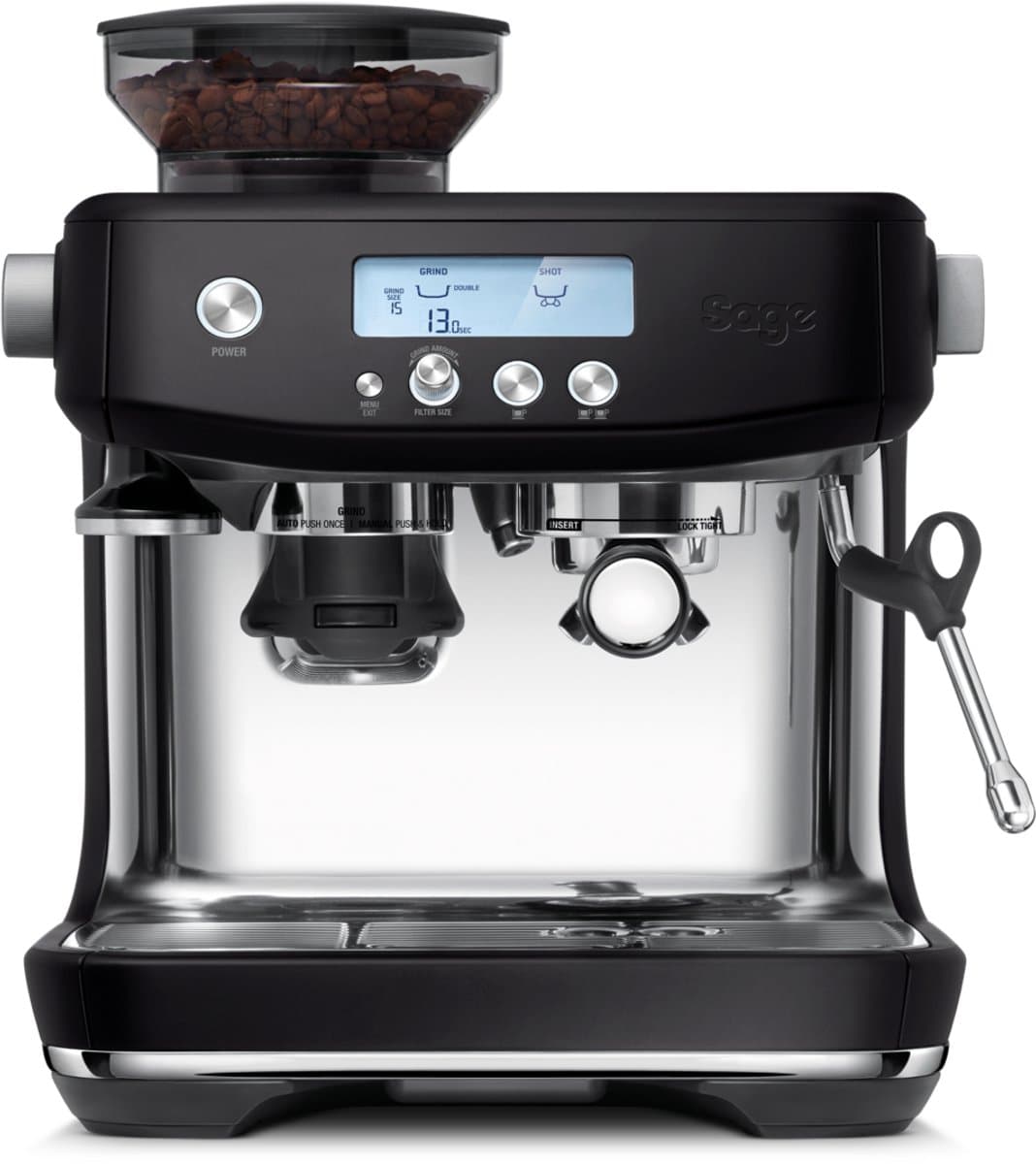 Sage the Barista Pro Black Truffle SES878BTR Pistonmachine — afbeelding 1