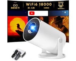 Nexvo® Draagbare beamer - Beamer - Projector - Mini Beamer - Wit- 14cm x 7cm x 9cm