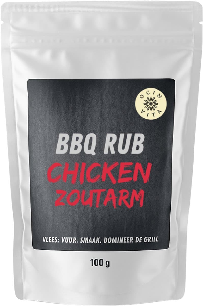 BBQ Rub Kip Zoutarm 250 gr – Natuurlijke Kipkruiden Zonder Zout voor Barbecue, Airfryer & Oven – Ocin Vita — afbeelding 1