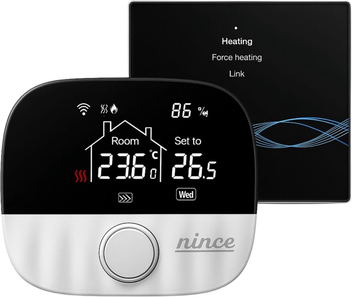 Nince Thermostaat CV ketel - Slimme Thermostaat Voor CV - Digitaal - Handmatig Programmeerbaar - Incl RF module — afbeelding 1