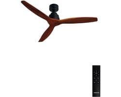 CREATE - Plafondventilator 40W silent Ø132 cm - Met Afstandsbediening - 6 Snelheden - Timer - Zomer/Winter functie - Zwart - WIND STYLANCE — afbeelding 1
