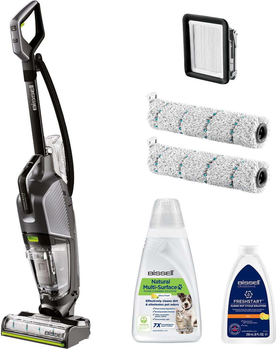 BISSELL CrossWave HydroSteam Steelstofzuiger met Dweilfunctie - Vloerreiniger met Snoer - Stoomreiniger Zonder Zak - Reinigingsmachine voor Tapijt, Tegels & Houten Vloeren - Multi Surface Vacuum Cleaner - Krachtige 1100W Motor - 3528N — afbeelding 1
